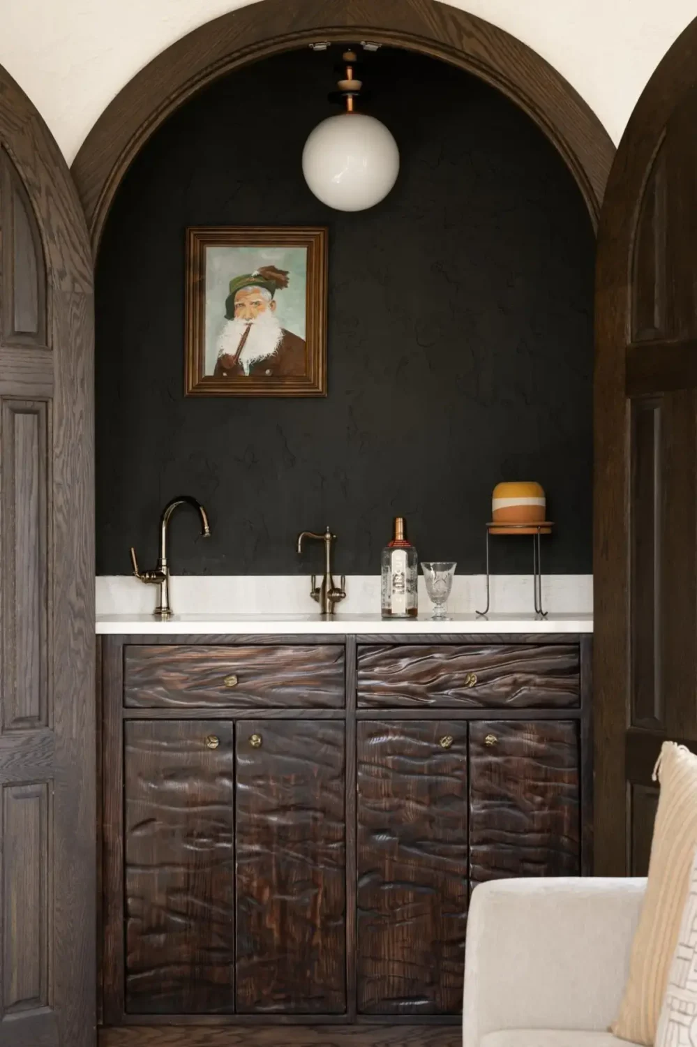 Spanish Hacienda Meets Custom Craftsmanship in a Colorado Home 22 MasterBedroomBar2_1_kqa4r0