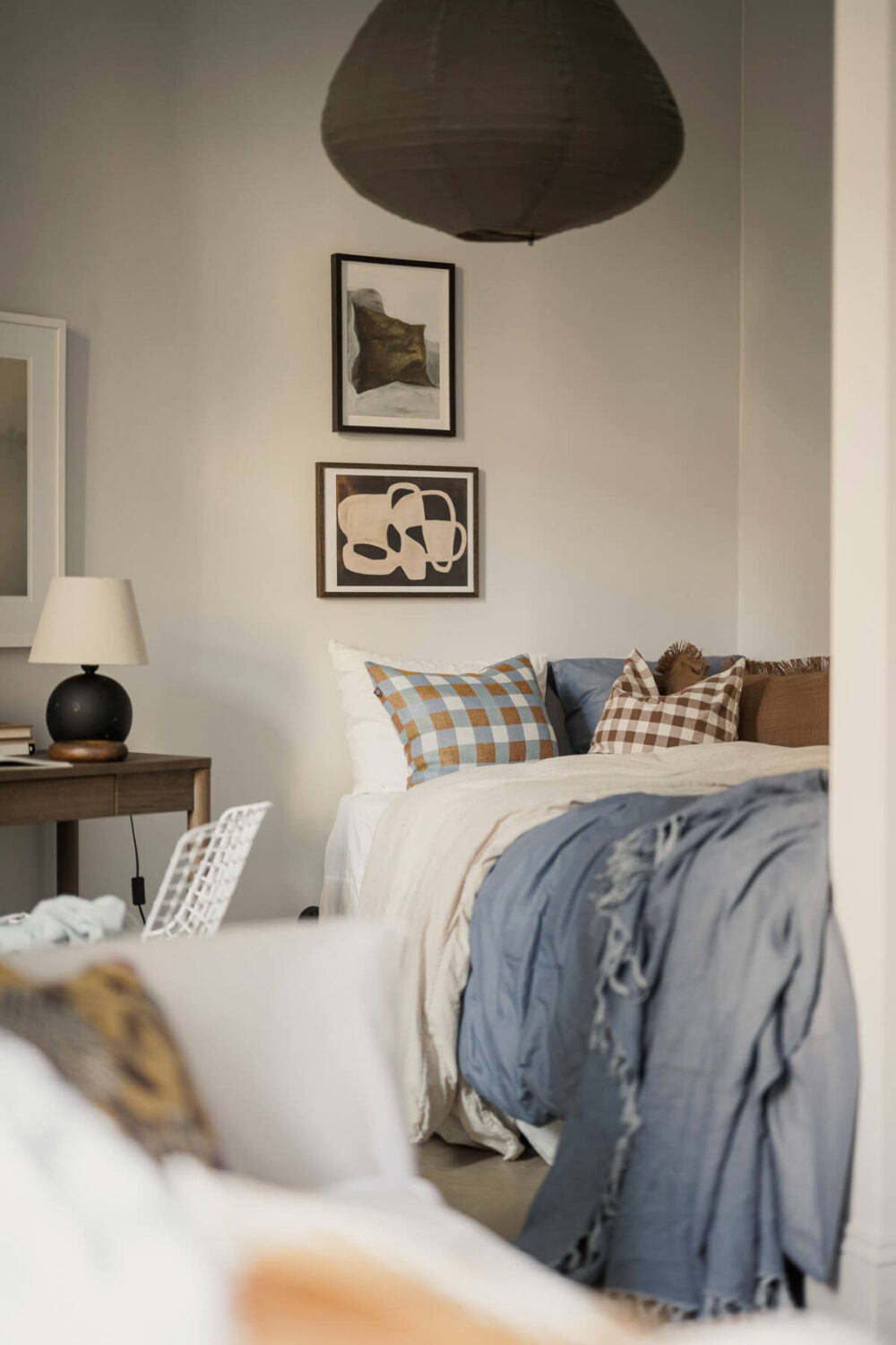 bed niche layered textiles