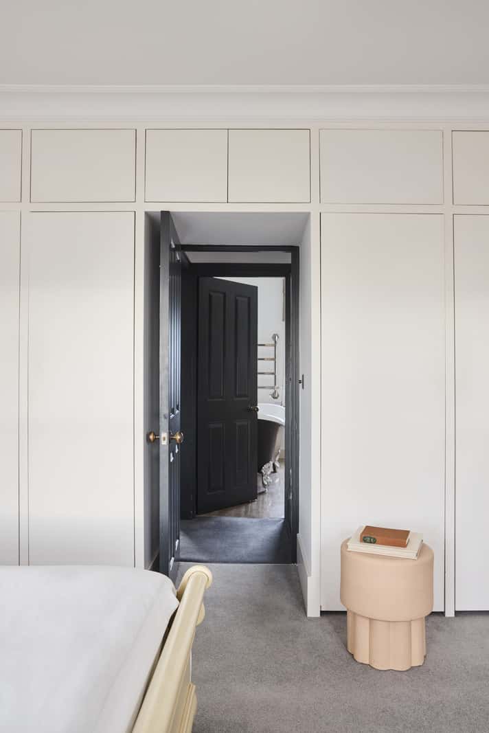 Light and Dark in a Spacious Victorian Townhouse in London 32 bedroom closets around door