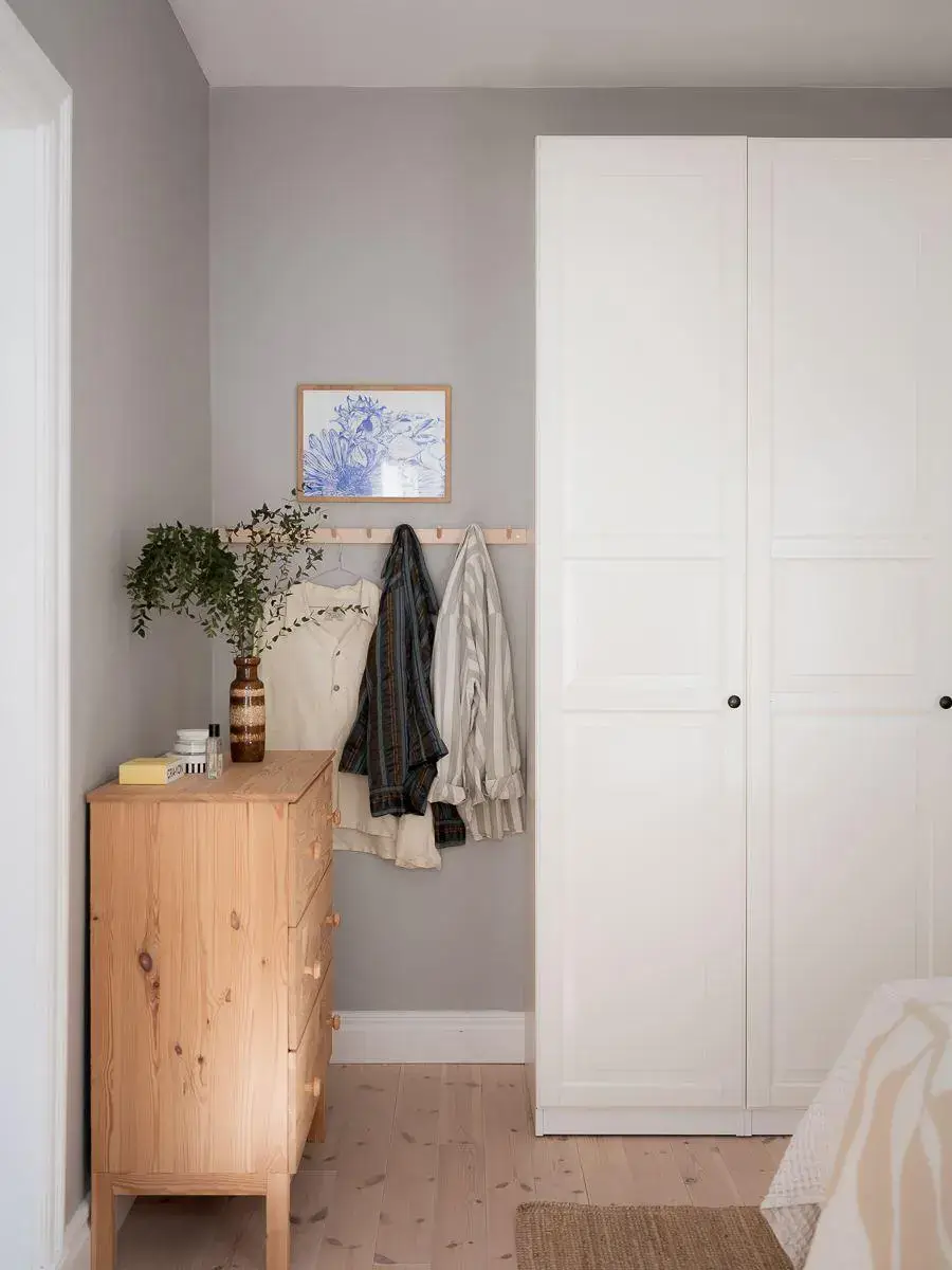 Gray Walls in a Renovated 19th-Century Gothenburg Apartment 13 bedroom wardrobes