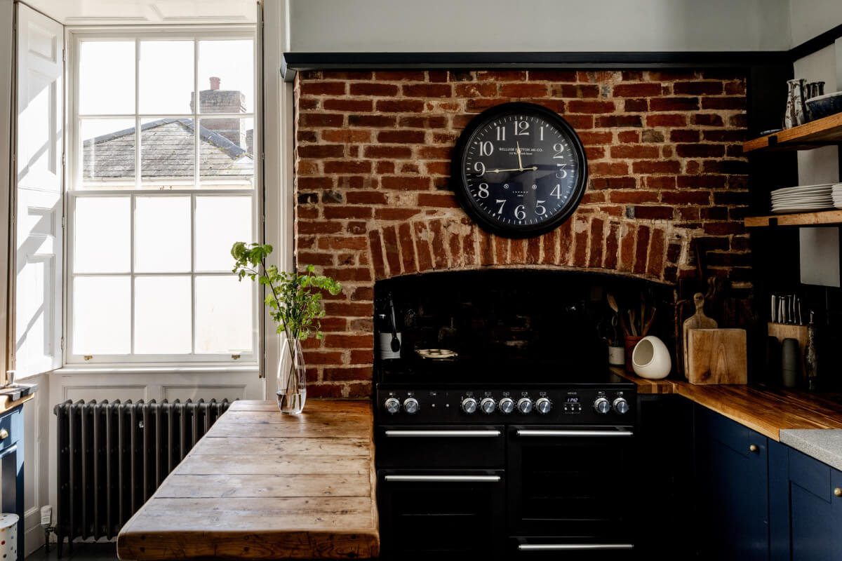 A Grand Georgian Home with Views of the Jurassic Coast 10 brick hearth