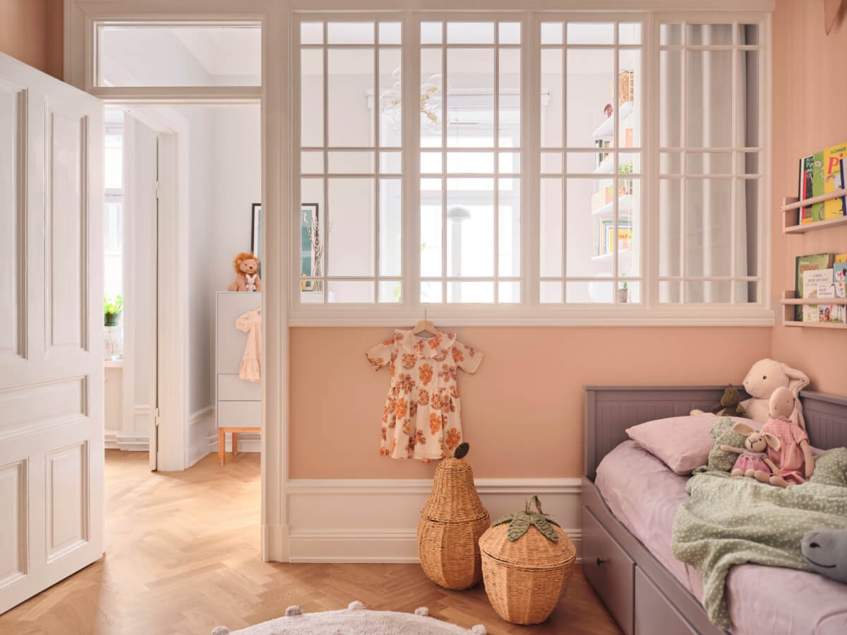 Classic Elements and Light Rooms in a Lovely Family Apartment 12 double childrens bedroom indoor window