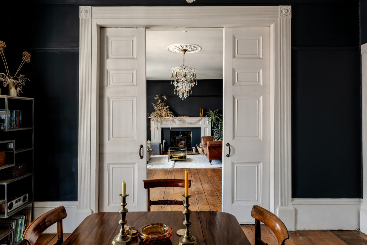 A Grand Georgian Home with Views of the Jurassic Coast 3 double doors double reception room