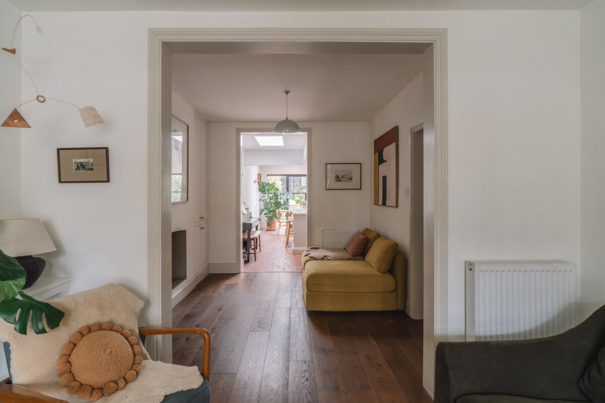 A Kitchen with Terracotta Tiles in a Renovated English Home 6 double living room