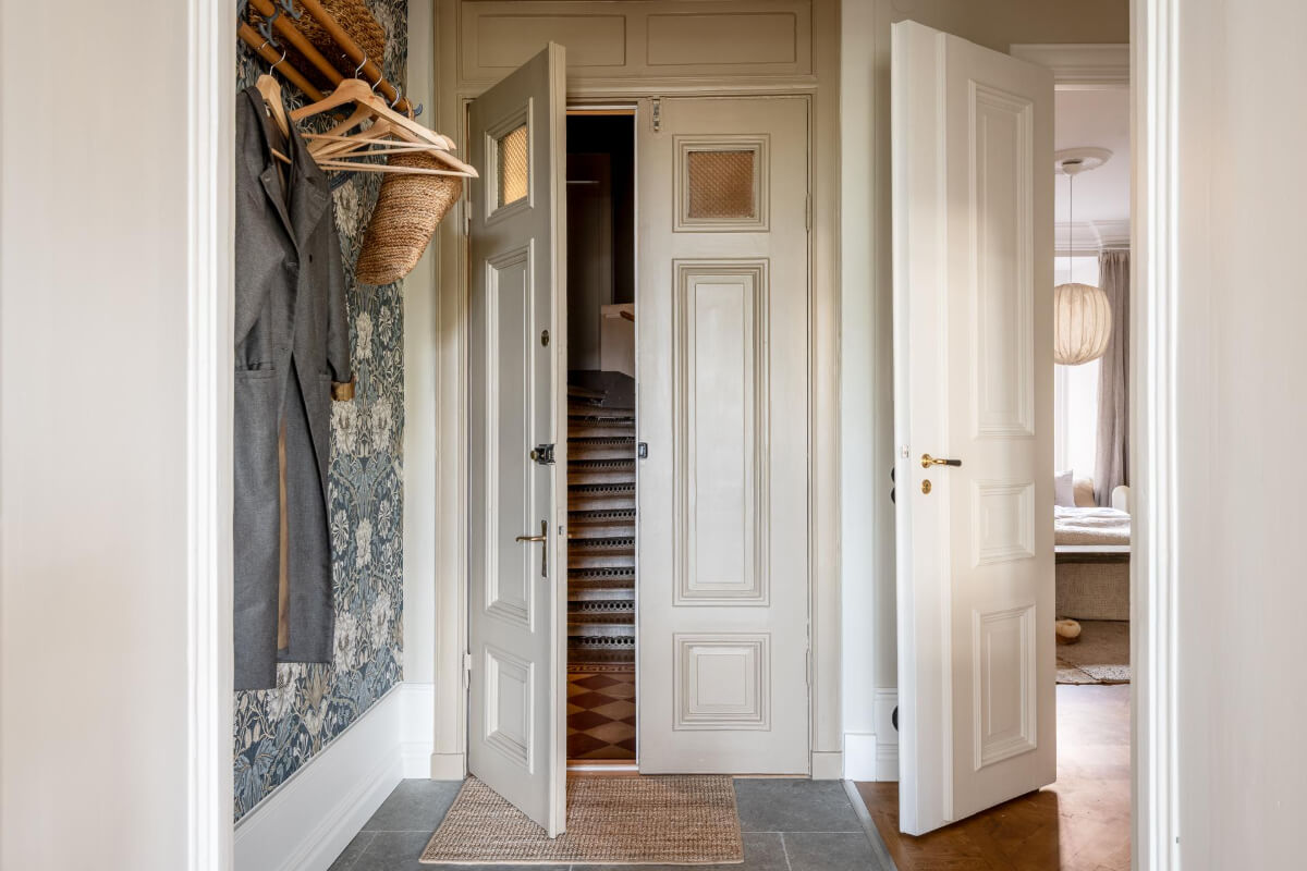 A Stunning Kitchen in a Classic Renovated Turn-of-the-Century Apartment 34 entry hall A Stunning Kitchen in a Classic Renovated Turn-of-the-Century Apartment