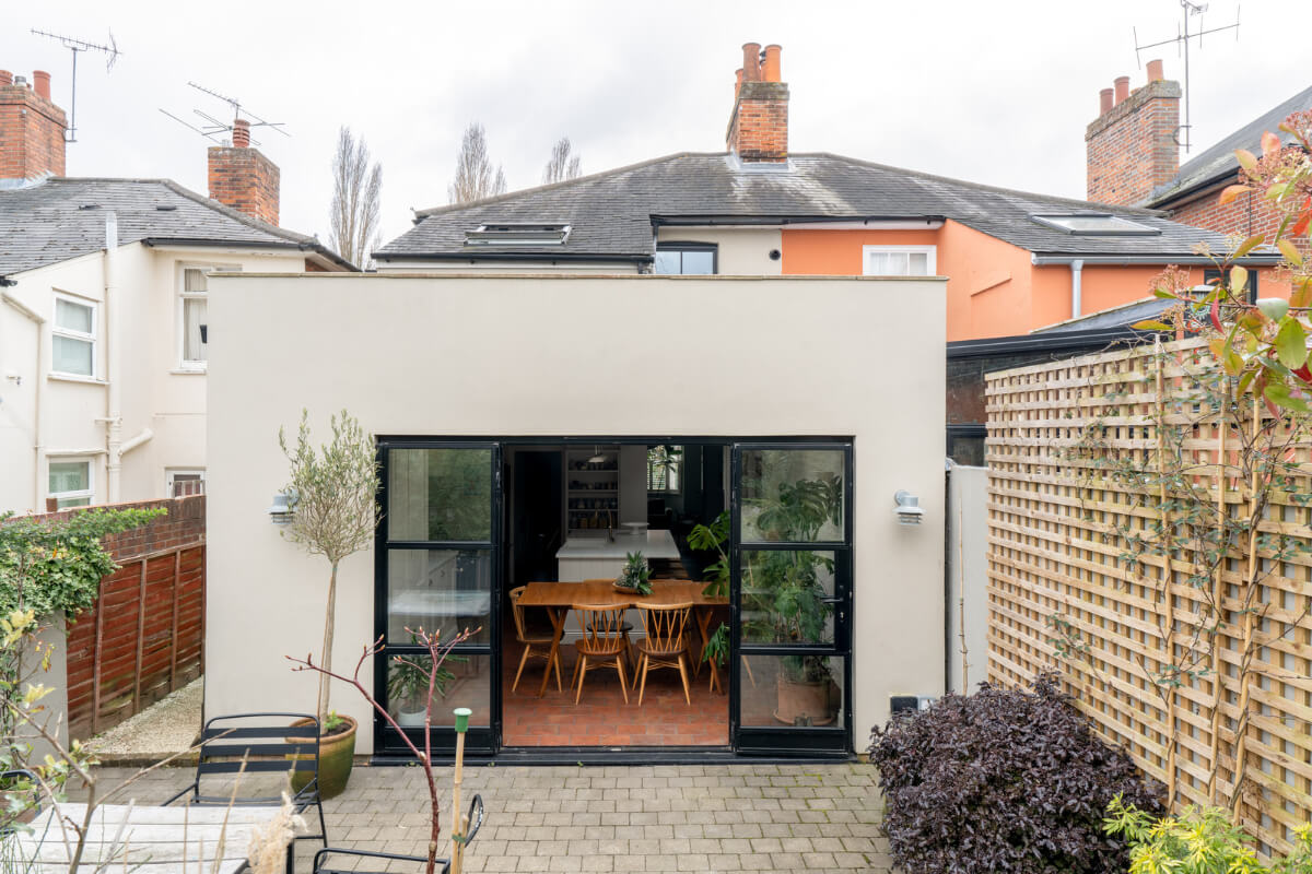 A Kitchen with Terracotta Tiles in a Renovated English Home 22 extended house garden
