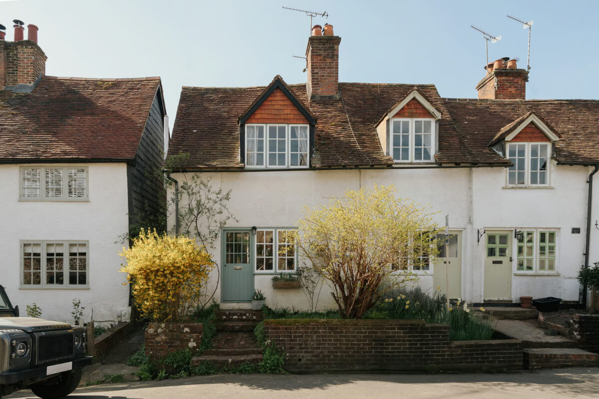 exterior historic english cottage
