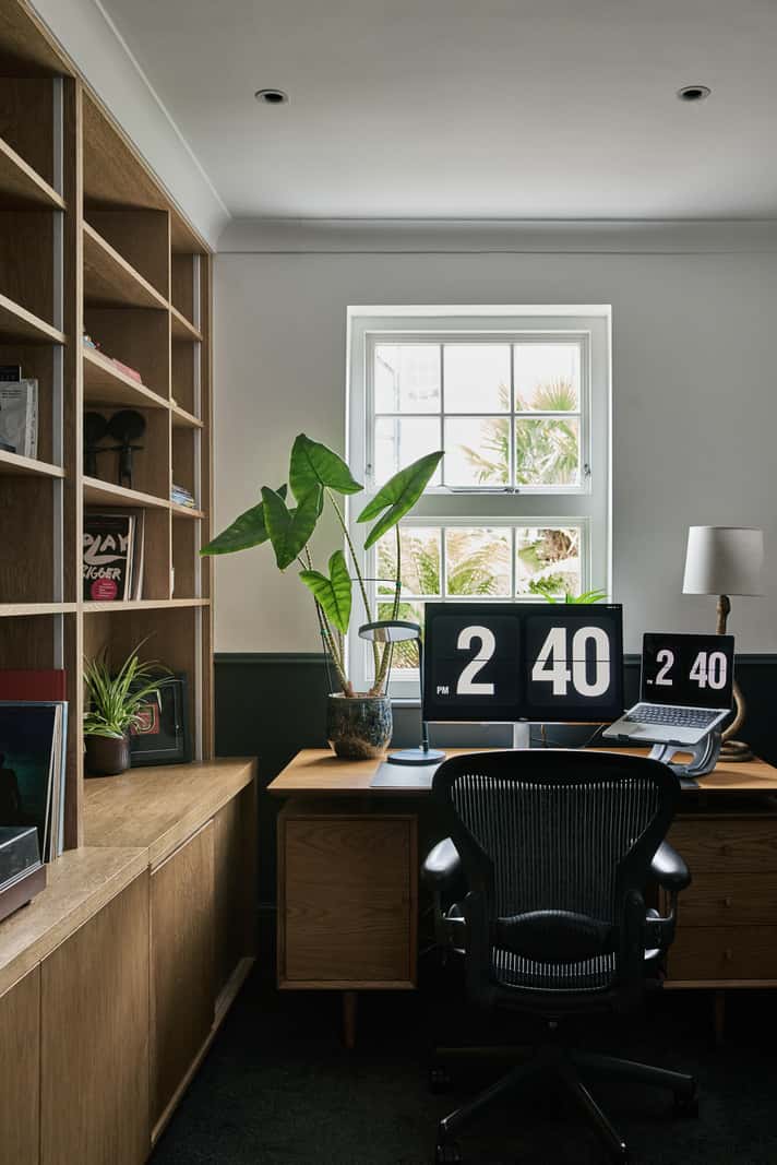Light and Dark in a Spacious Victorian Townhouse in London 30 home office built-in cabinets