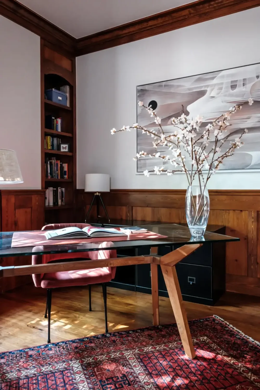 Mediterranean Elegance Meets Modern Living in the Heart of Bonnie Brae 21 home office glass desk