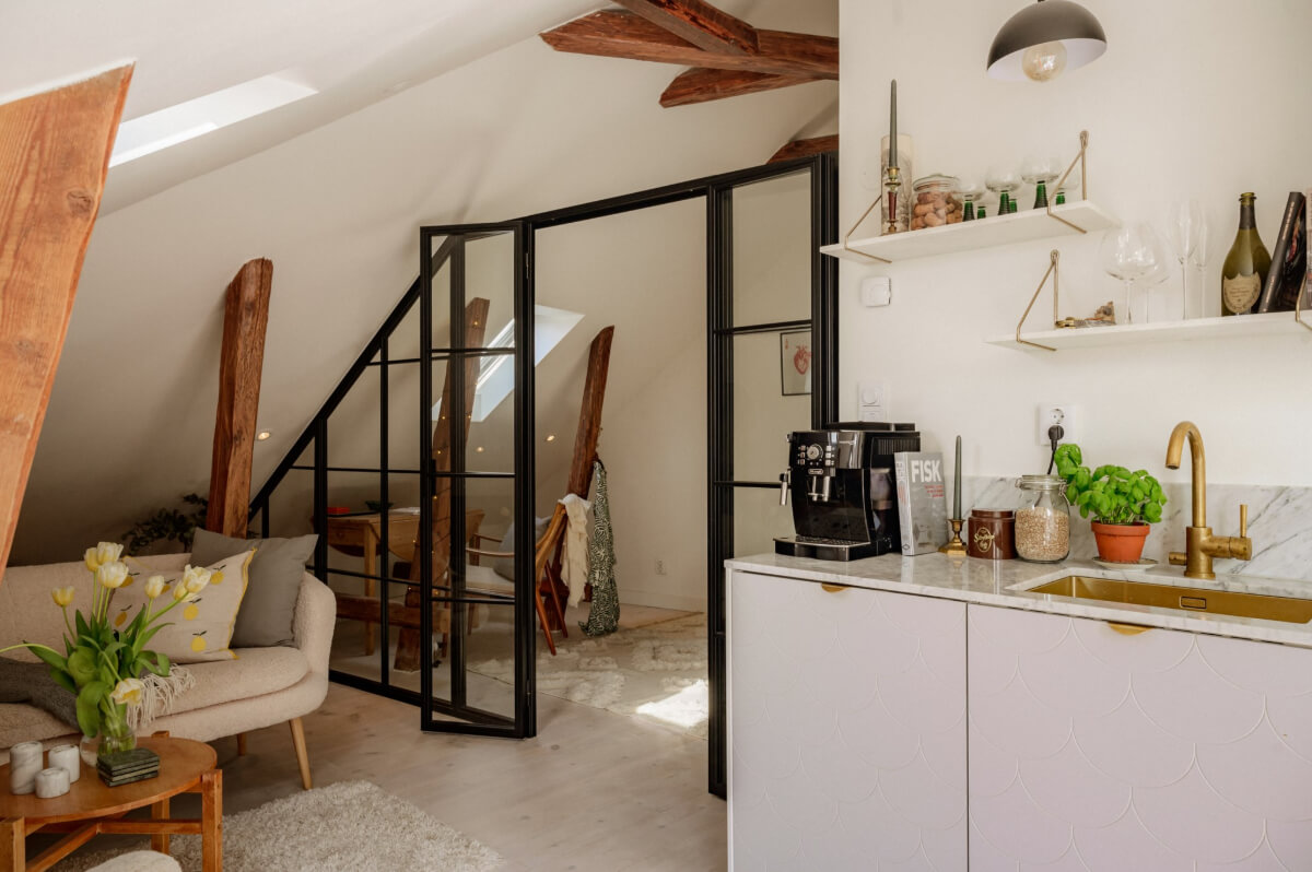 industrial glass wall