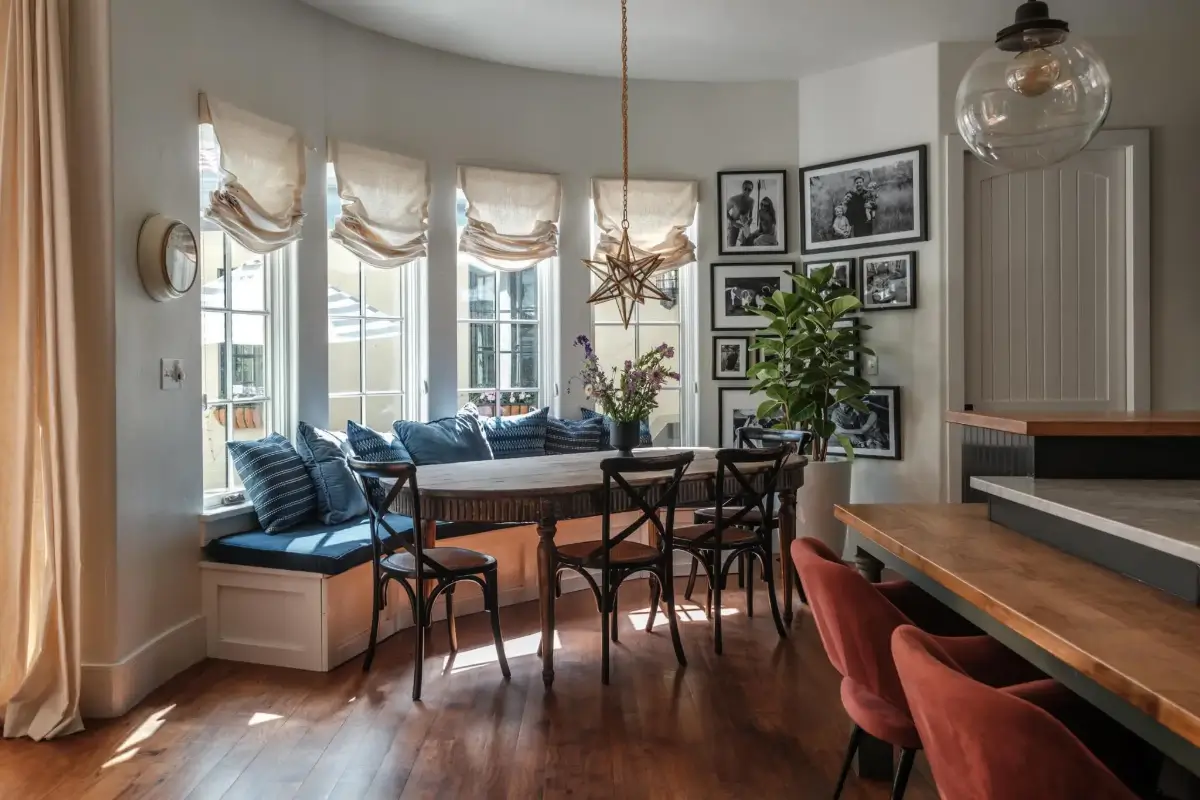 Mediterranean Elegance Meets Modern Living in the Heart of Bonnie Brae 8 kitchen curved built-in bench