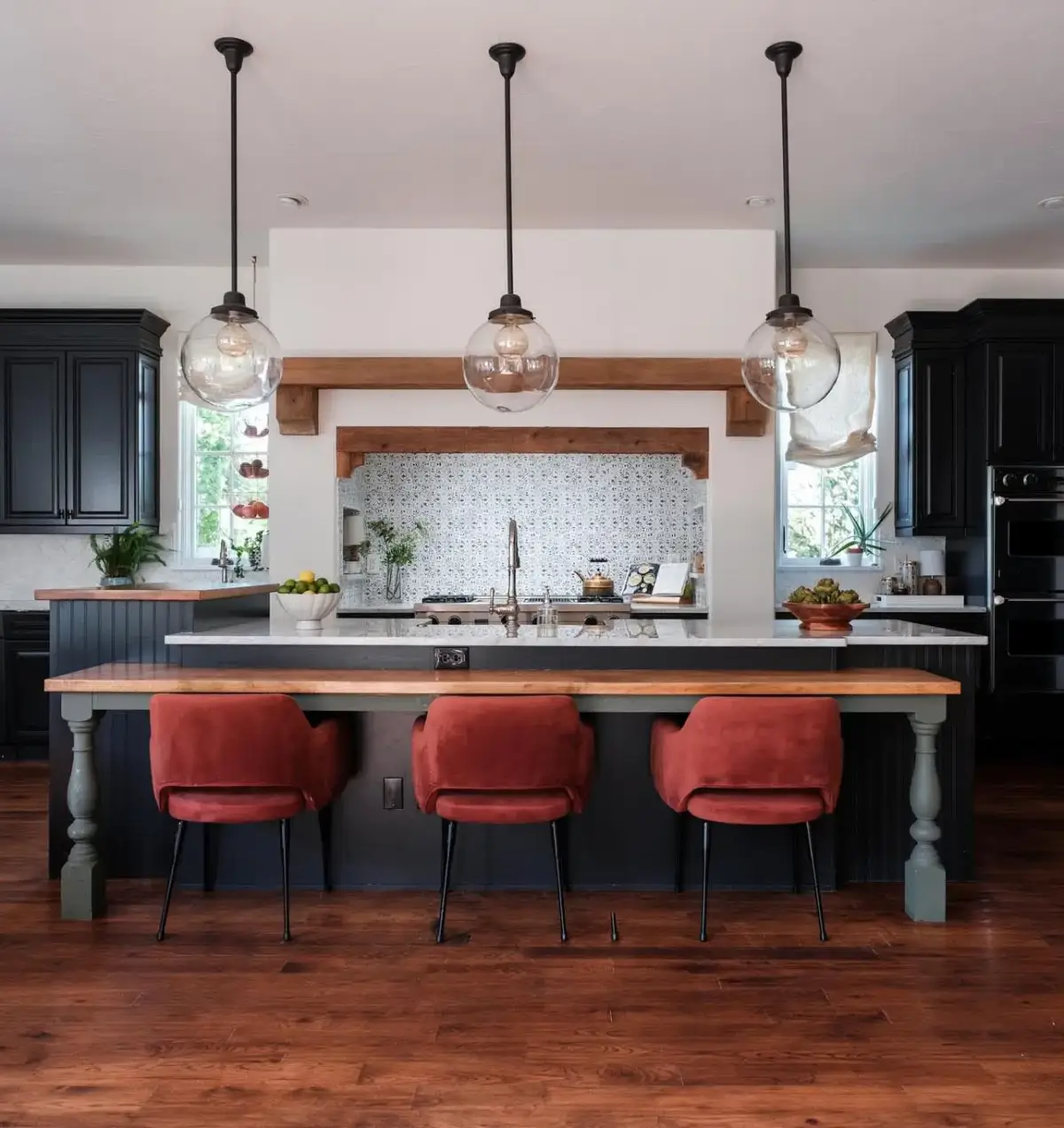 Mediterranean Elegance Meets Modern Living in the Heart of Bonnie Brae 7 kitchen with bar seating