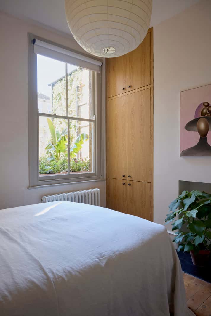 light bedroom oak wardrobes large window