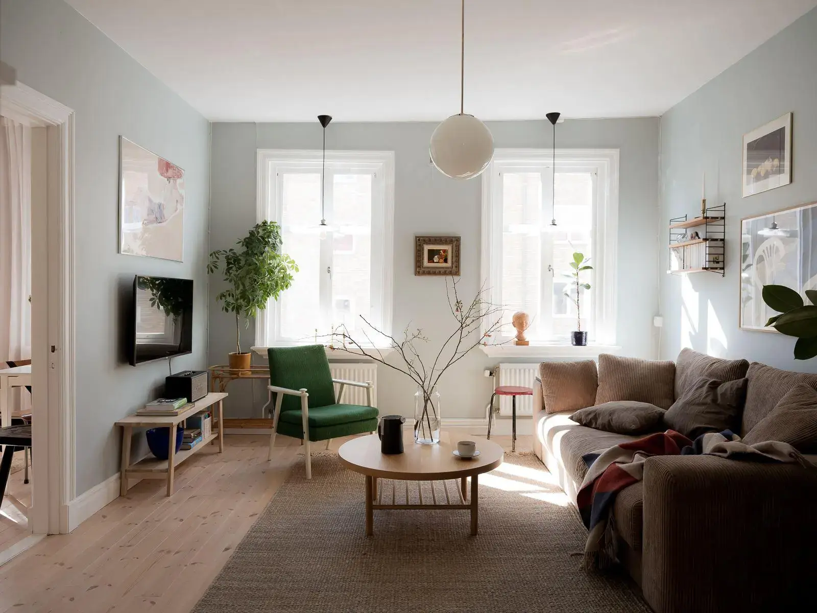 light-filled scandinavian living room