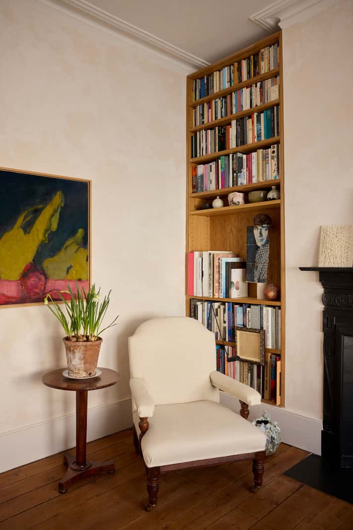reading corner oak bookshelves