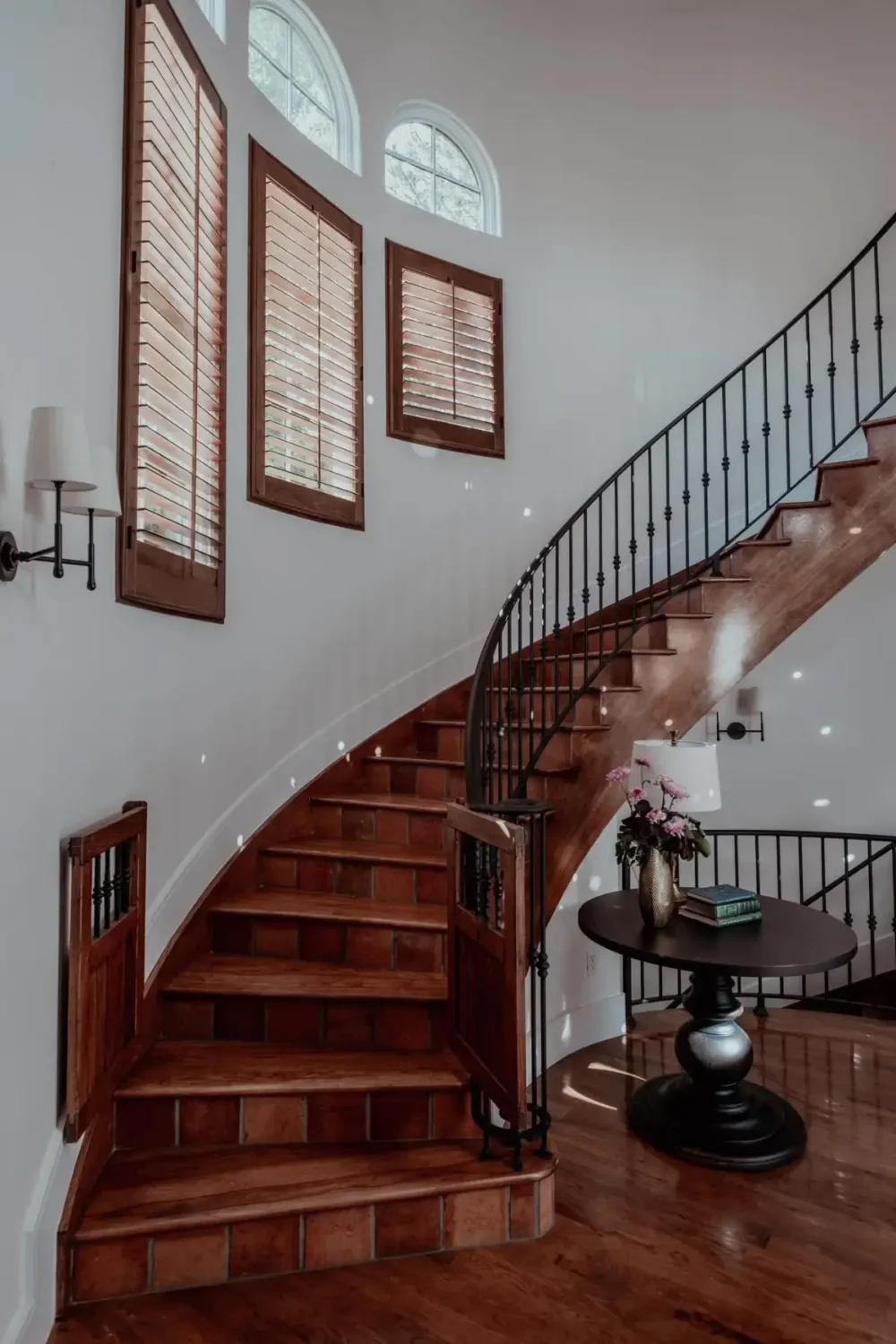 Mediterranean Elegance Meets Modern Living in the Heart of Bonnie Brae 25 rounded staircase