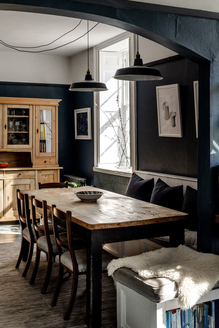 A Grand Georgian Home with Views of the Jurassic Coast 9 rustic kitchen dining table
