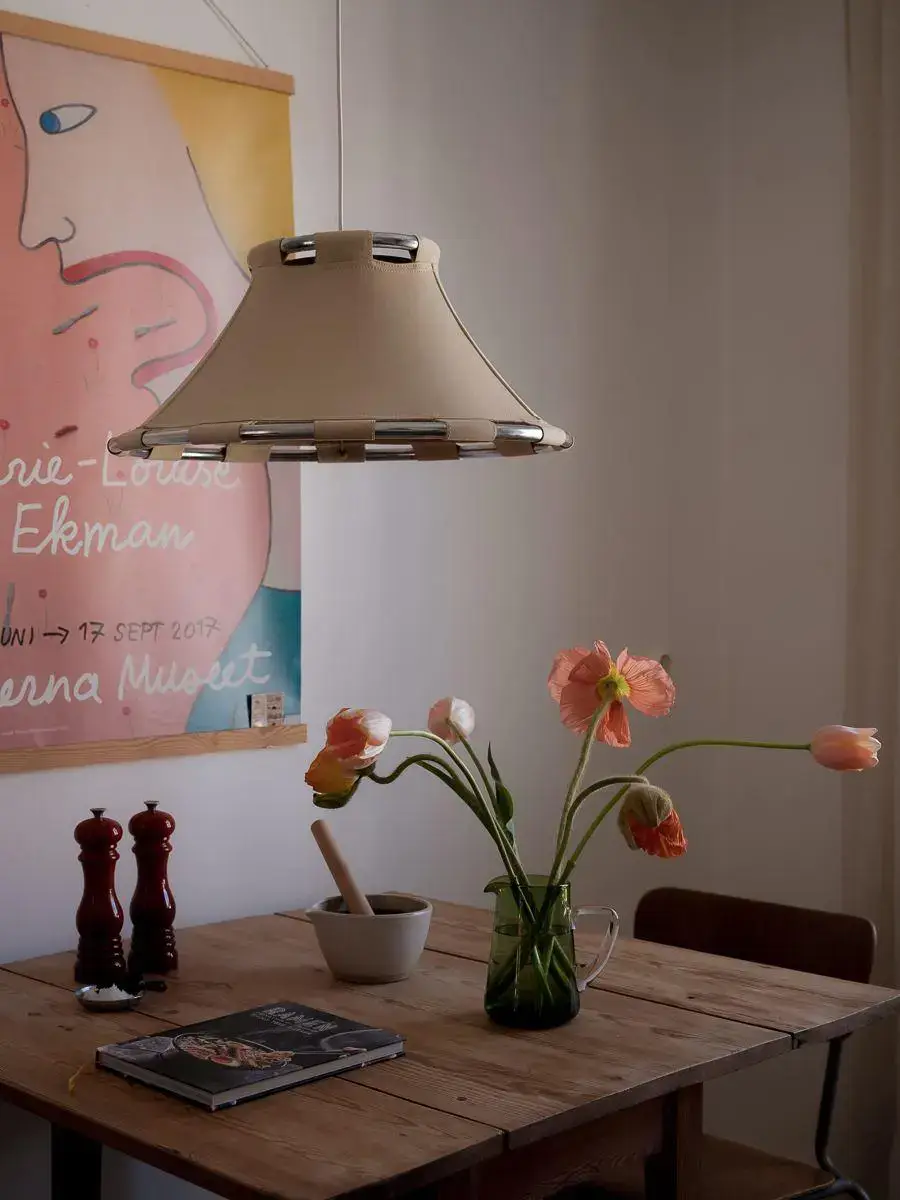 Gray Walls in a Renovated 19th-Century Gothenburg Apartment 16 rustic wooden kitchen table