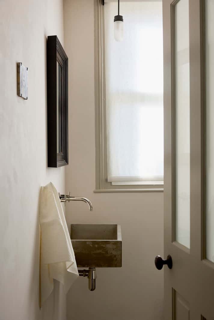 small bathroom concrete sink