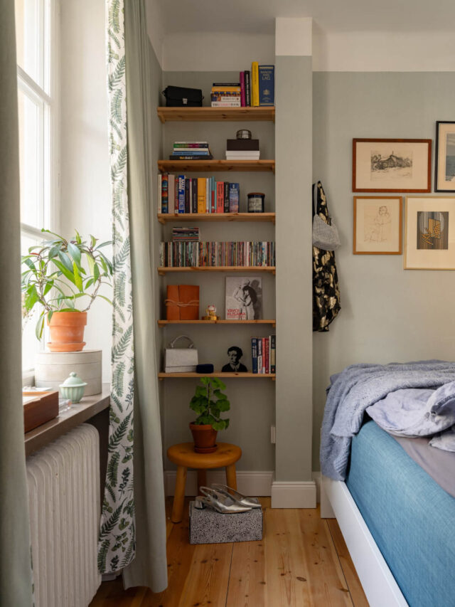 Image showcasing A Small, Cozy Apartment with Built-in Storage and Bookshelves - The ...