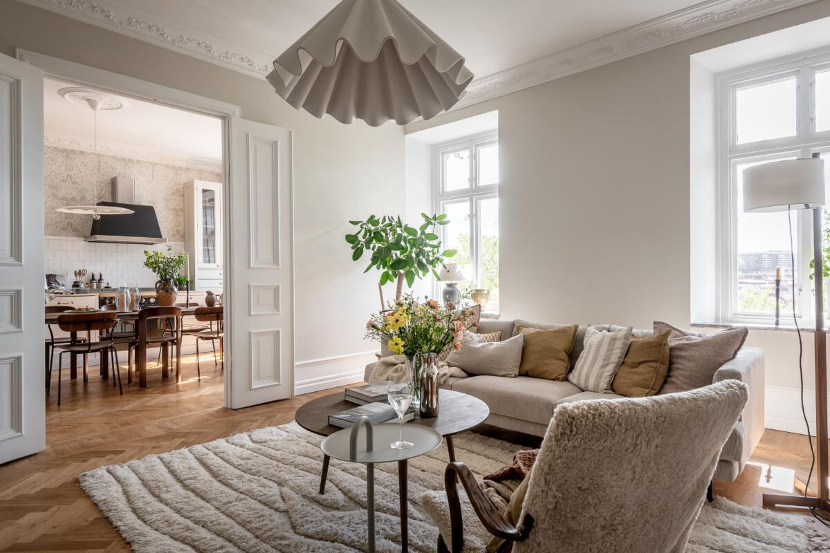 A Stunning Kitchen in a Classic Renovated Turn-of-the-Century Apartment 13 social floor plan scandinavian home