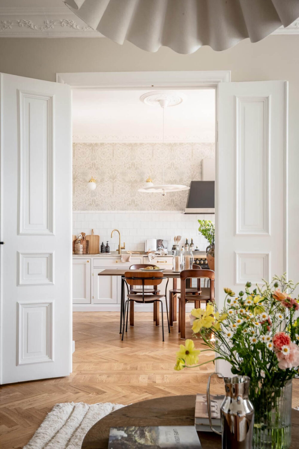 A Stunning Kitchen in a Classic Renovated Turn-of-the-Century Apartment 12 social floorplan kitchen