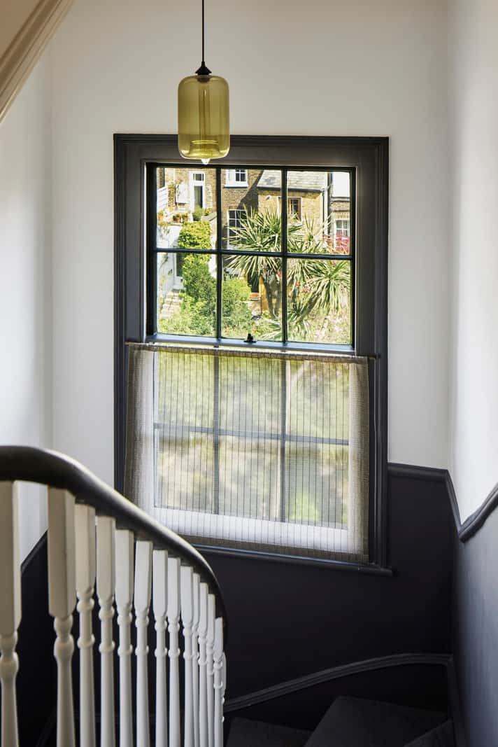 Light and Dark in a Spacious Victorian Townhouse in London 19 staircase sash window