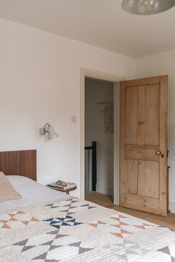 A Kitchen with Terracotta Tiles in a Renovated English Home 14 wooden door bedroom