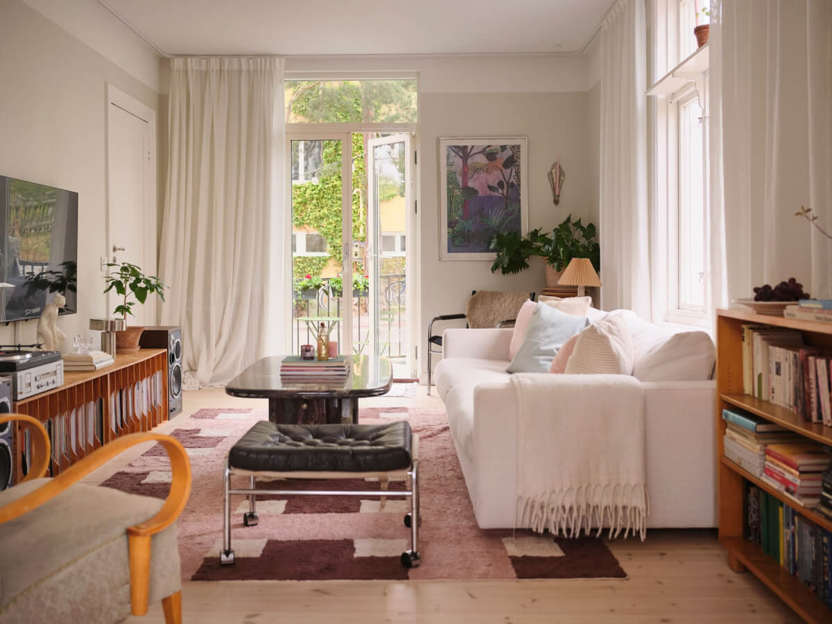A Light Ground Floor Apartment with a Large Terrace 1 light swedish living room