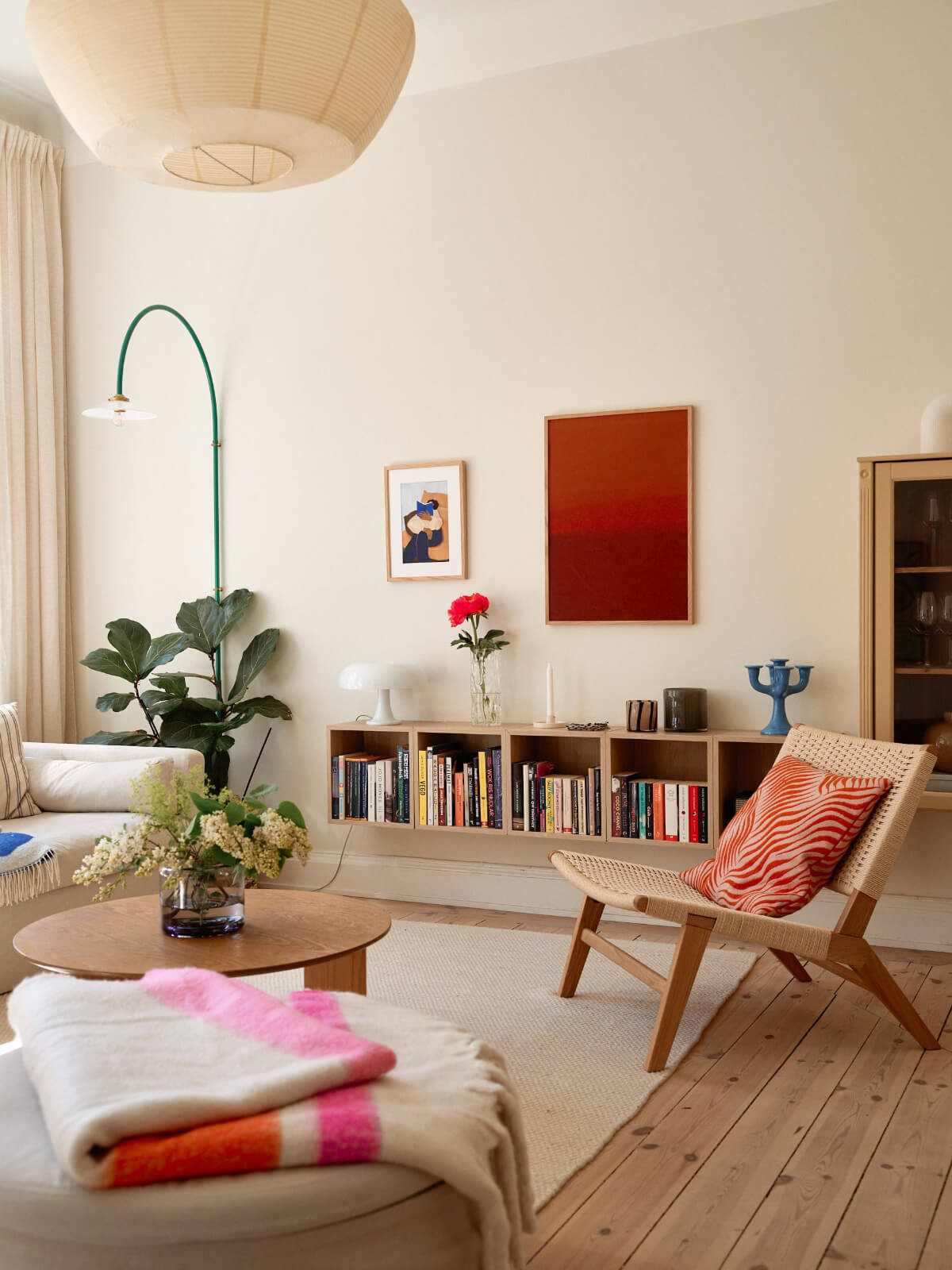 A Light-Filled Stockholm Apartment with Bright Color Pops - The Nordroom