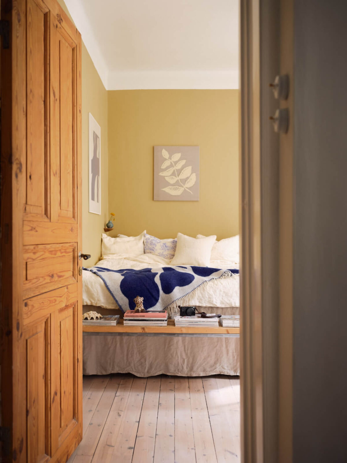 wooden door entry bedroom