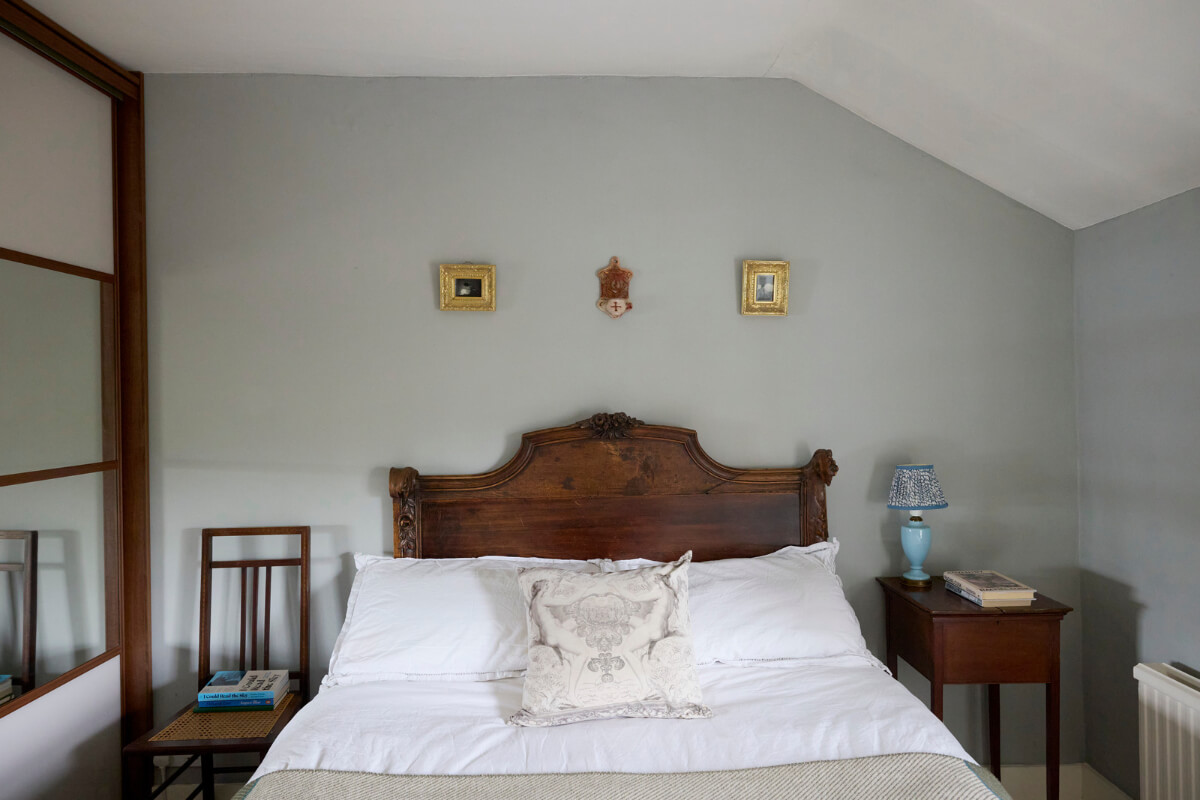 antique bedframe