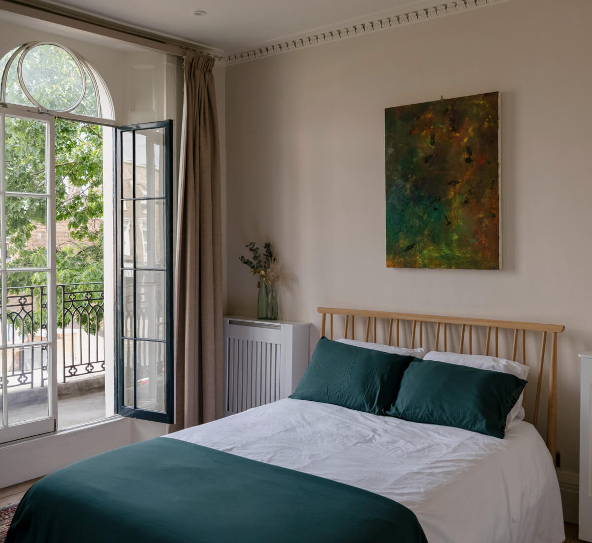 bedroom with balcony