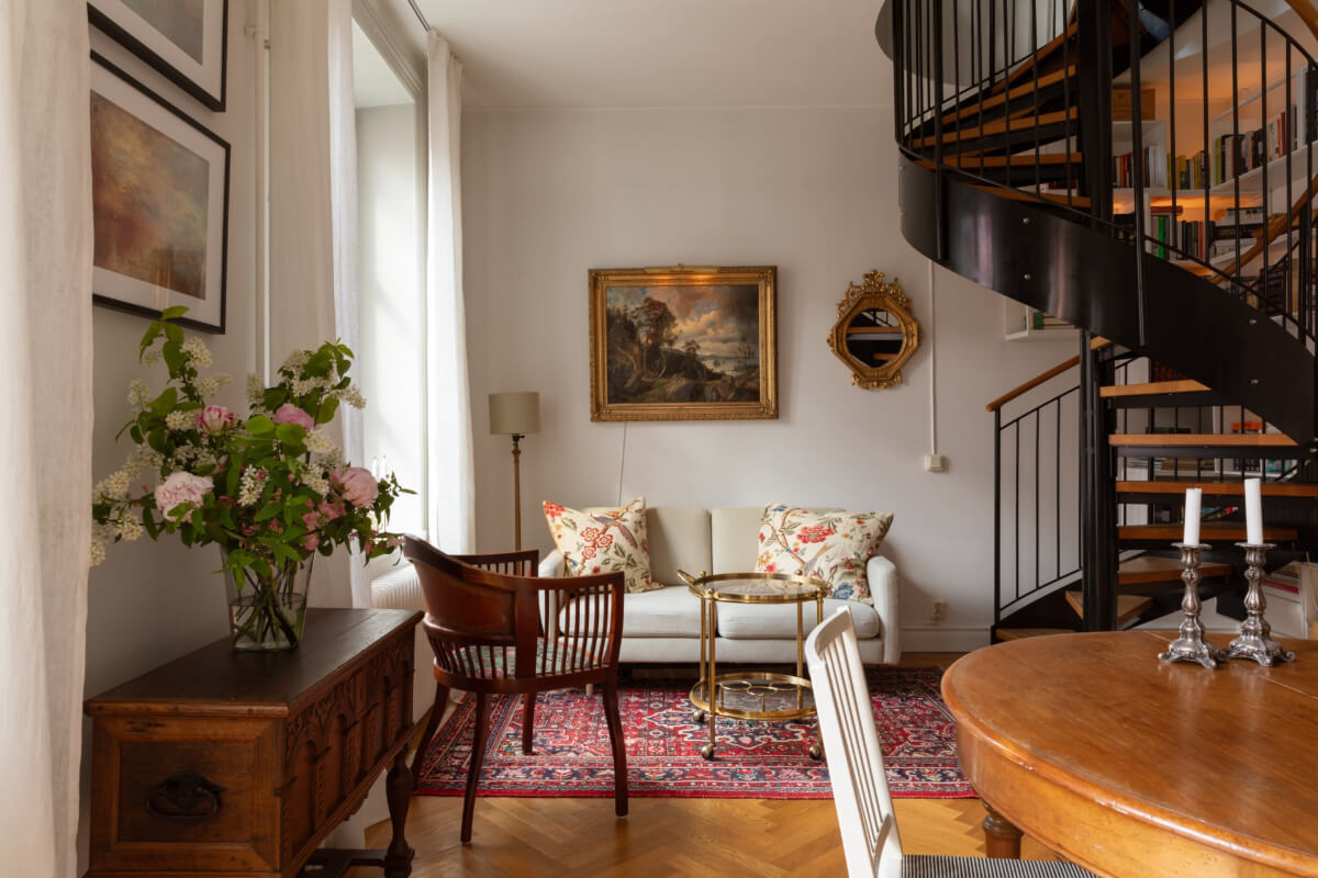 classic living room parquet floor