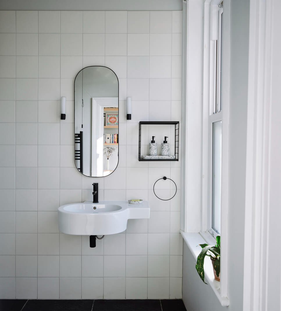 Colorful Rooms and a Modern Kitchen in a Spacious Family Home 13 bathroom sink