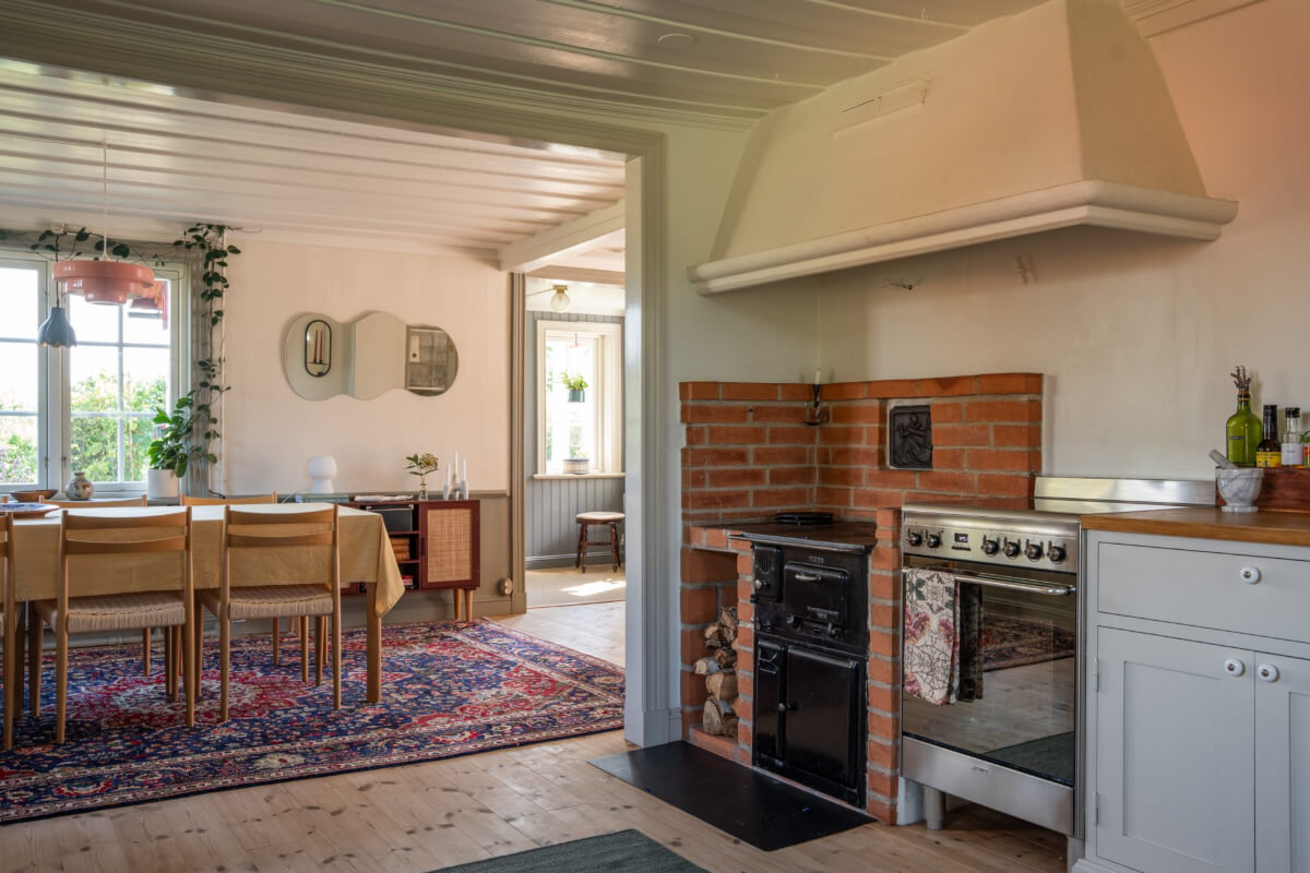 brick stove corner