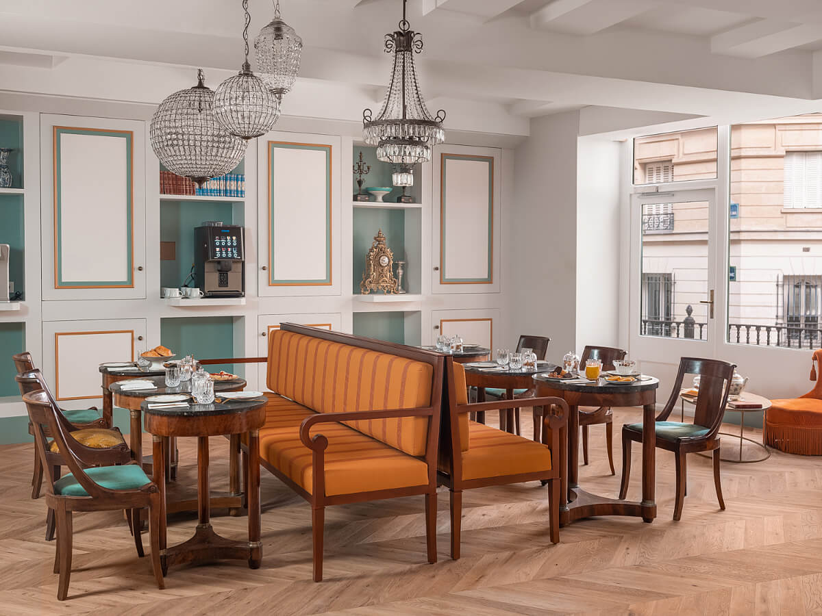 dining room hotel madeleine de senlis paris nordroom Top Boutique & Design Hotels in the Latin Quarter of Paris