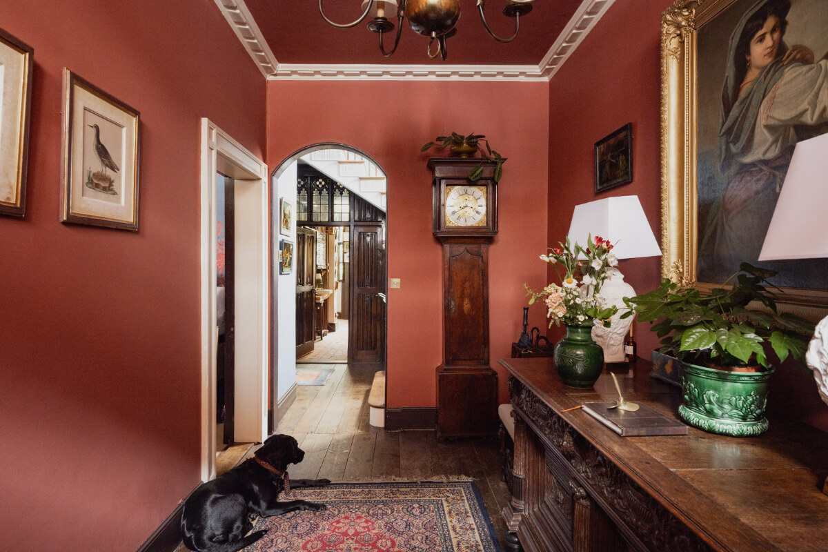 entry hall terracotta wall color