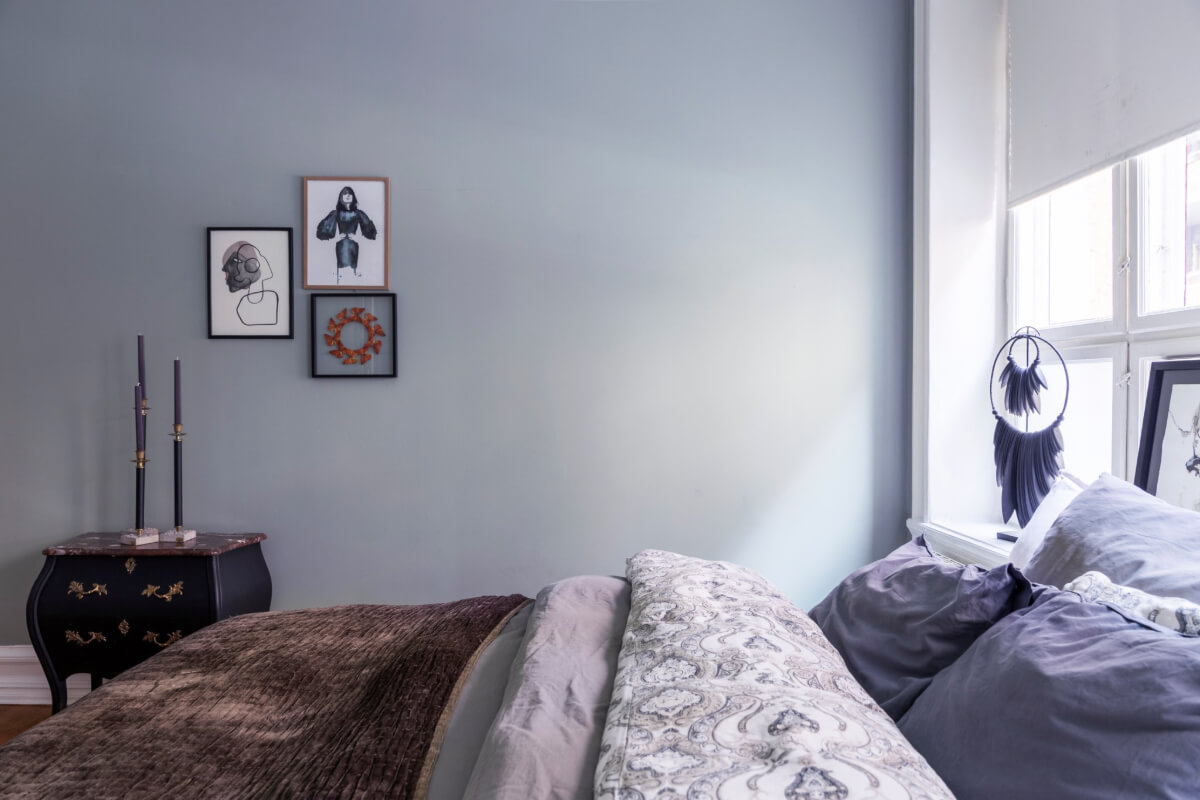 gray bedroom antique cabinet