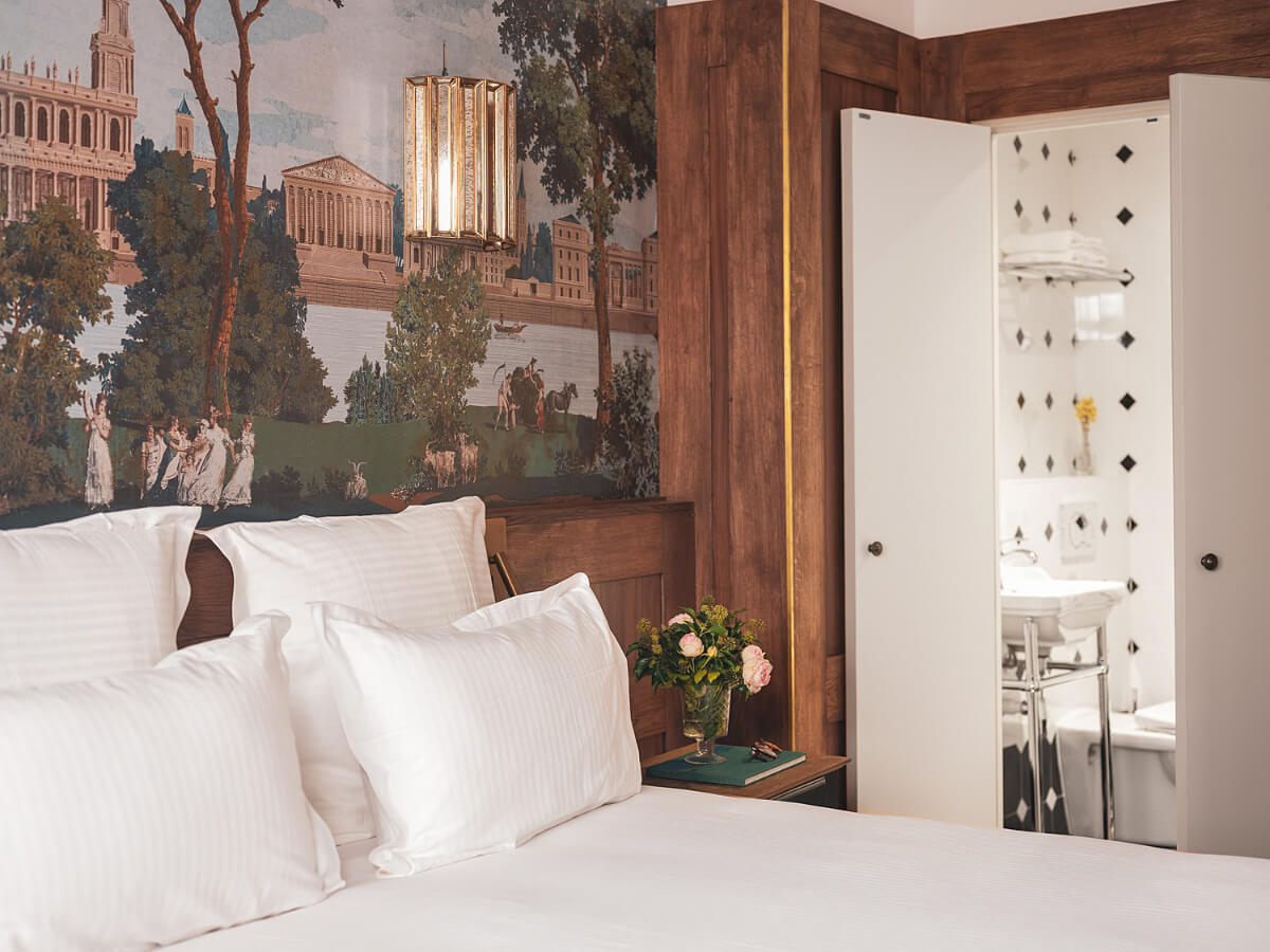 hotel room mural madeleine de senlis latin quarter paris nordroom Top Boutique & Design Hotels in the Latin Quarter of Paris