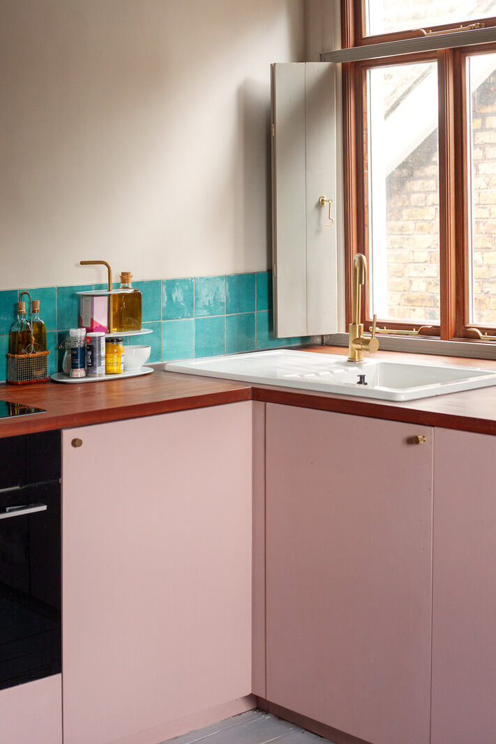 pink kitchen detail