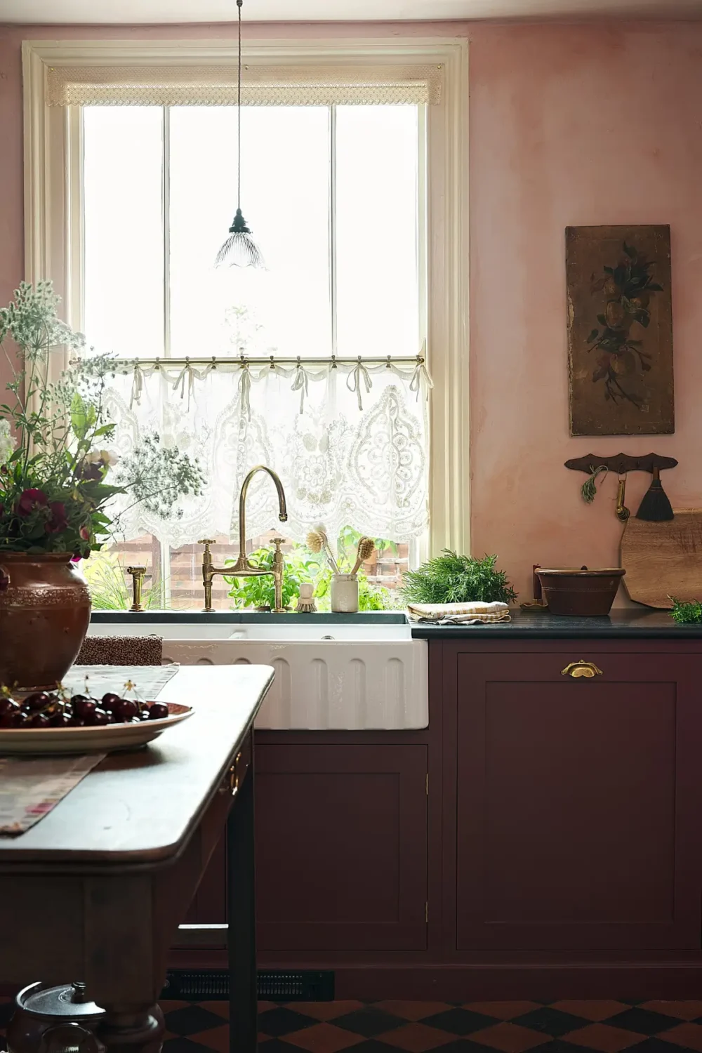 A Deep Red deVOL Kitchen with Vintage Elements in a Victorian Home 8 8.TheRealShakerKitchen deVOL LOW RES A Deep Red deVOL Kitchen with Vintage Elements in a Victorian Home