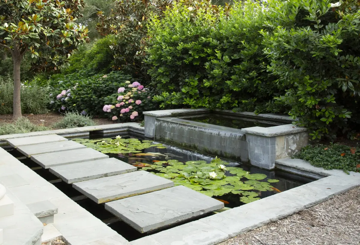 Adam Levine and Behati Prinsloo's Montecito Estate is For Sale 38 Adam Levine Behati Prinsloo Montecito Estate For Sale Nordroom pond Adam Levine and Behati Prinsloo's Montecito Estate is For Sale