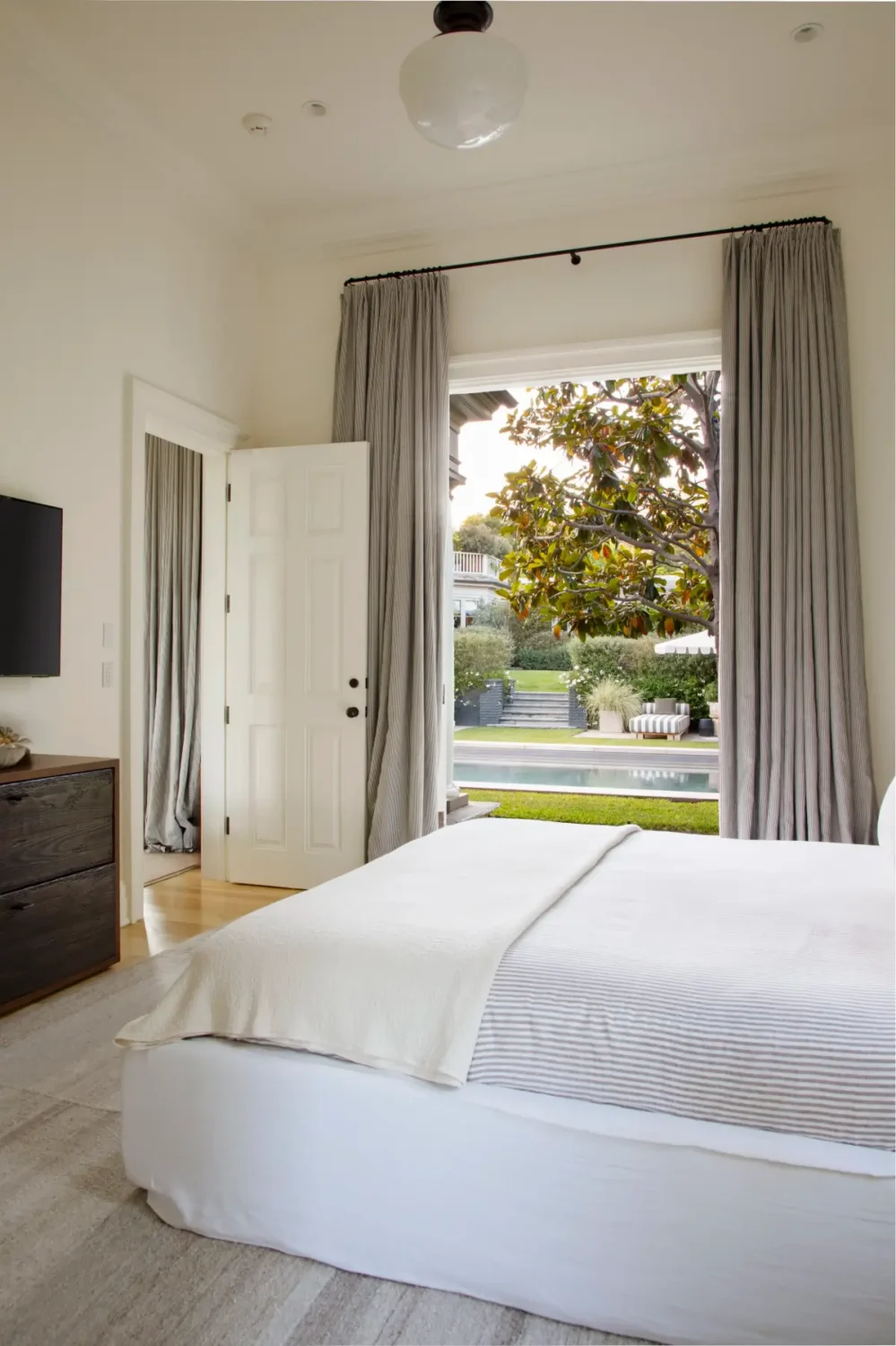 Adam Levine and Behati Prinsloo's Montecito Estate is For Sale 33 Adam-Levine-Behati-Prinsloo-Montecito-Estate-For-Sale-Nordroom-pool-house-bedroom