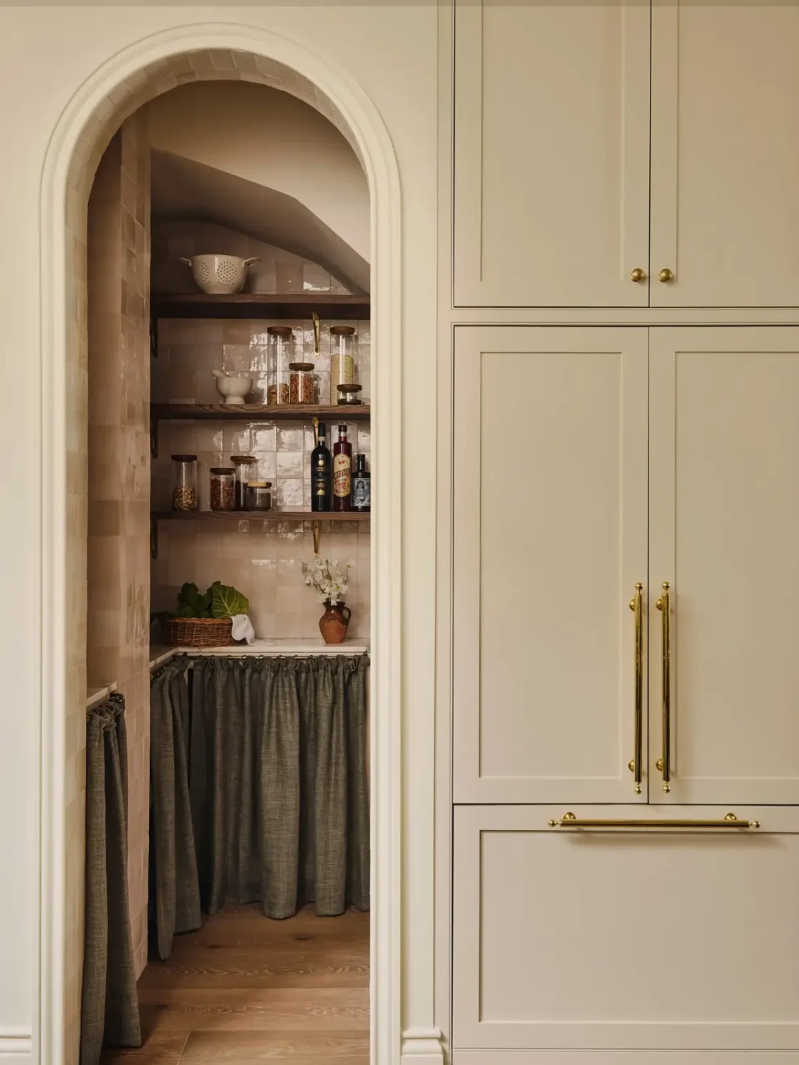 arched doorway pantry