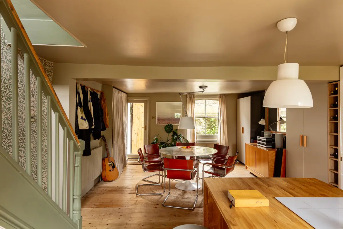 A Muted Color Palette and Original Details in a Victorian Terrace House 6 basement kitchen and dining room