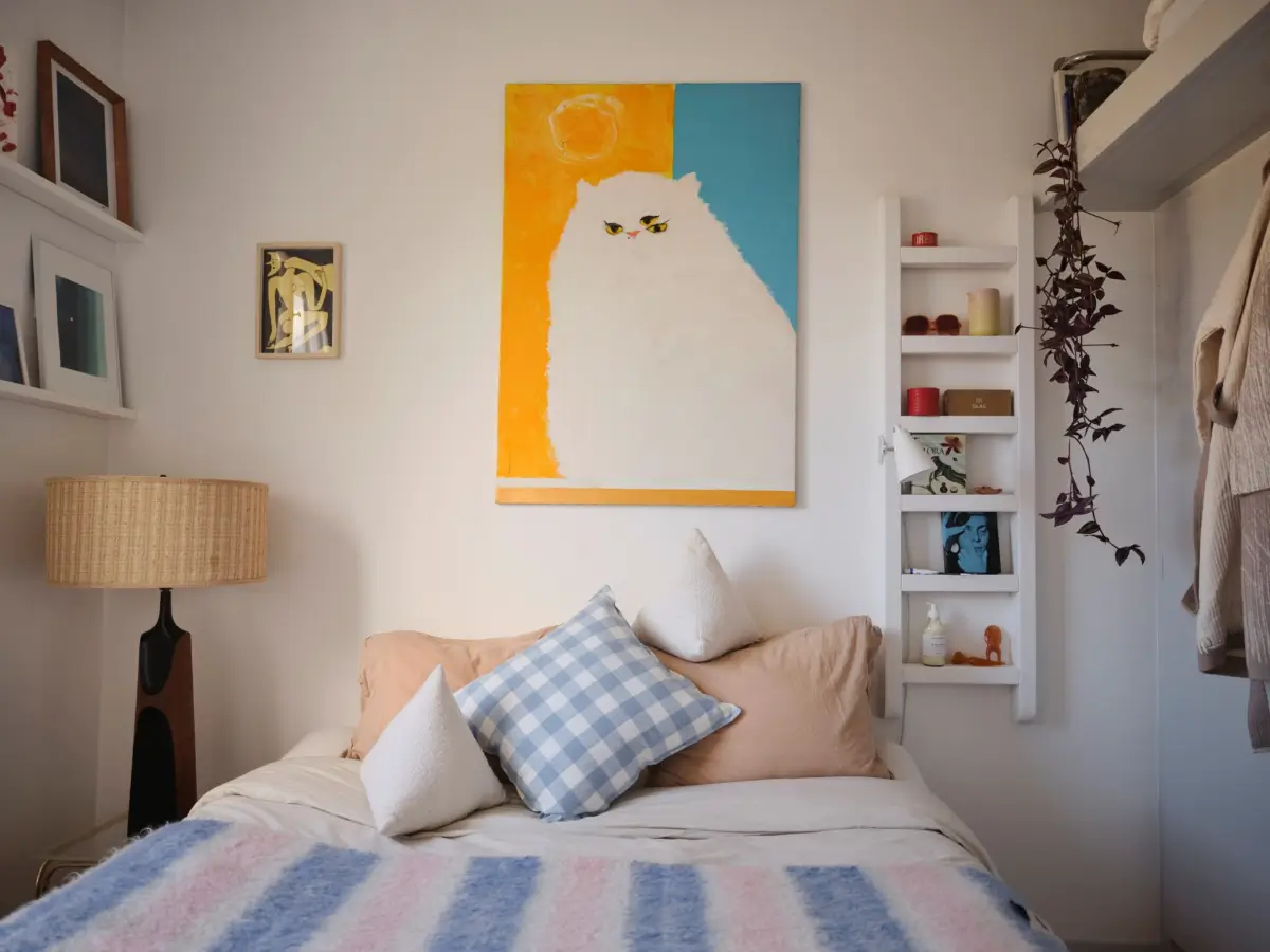 A Pink Bathroom and a Plywood Kitchen in a Stockholm Apartment 17 bedroom