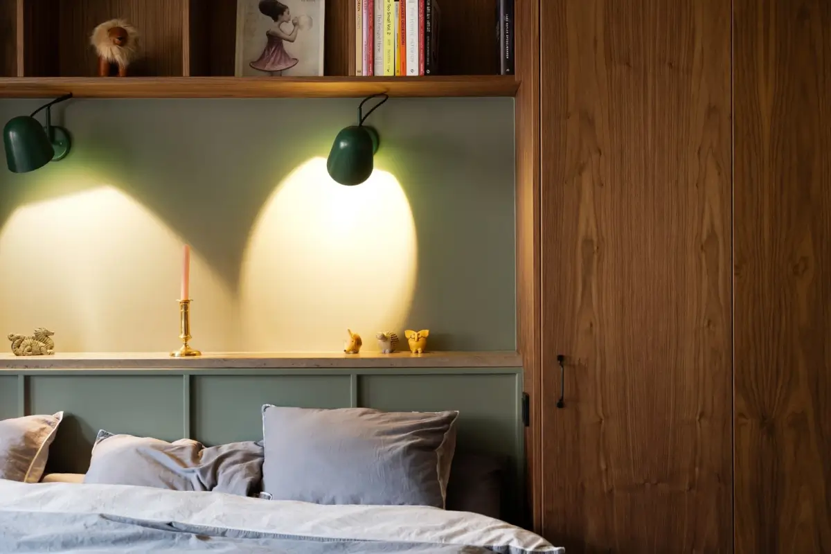 bedroom ledge built-in storage