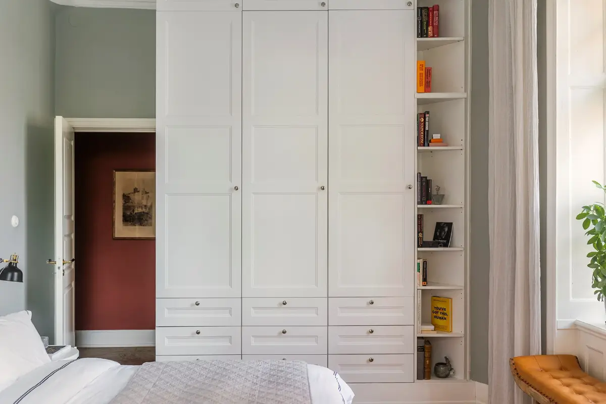 A Farrow & Ball Palette in an Art Nouveau Stockholm Apartment 13 bedroom wardrobes