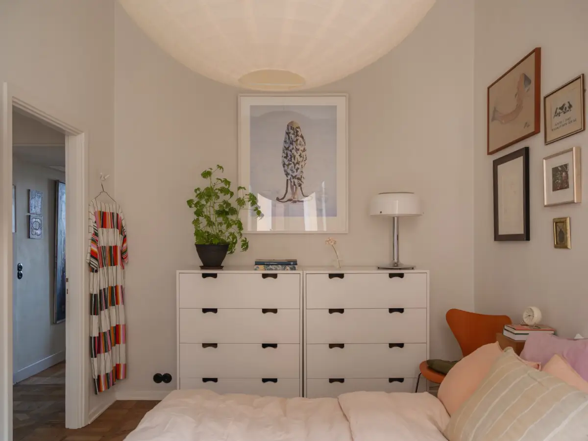 A Classic Late 19th Century Apartment with Magnificent Views of Stockholm 28 bedroom white drawers